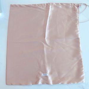 Prada pink satin dust cover/dust bag 10x13